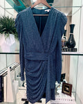 Jonathan Simkhai glitter jersey ruched mini dress