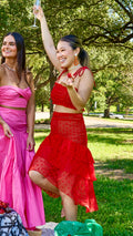 Majorelle Red Set (Top & Skirt)