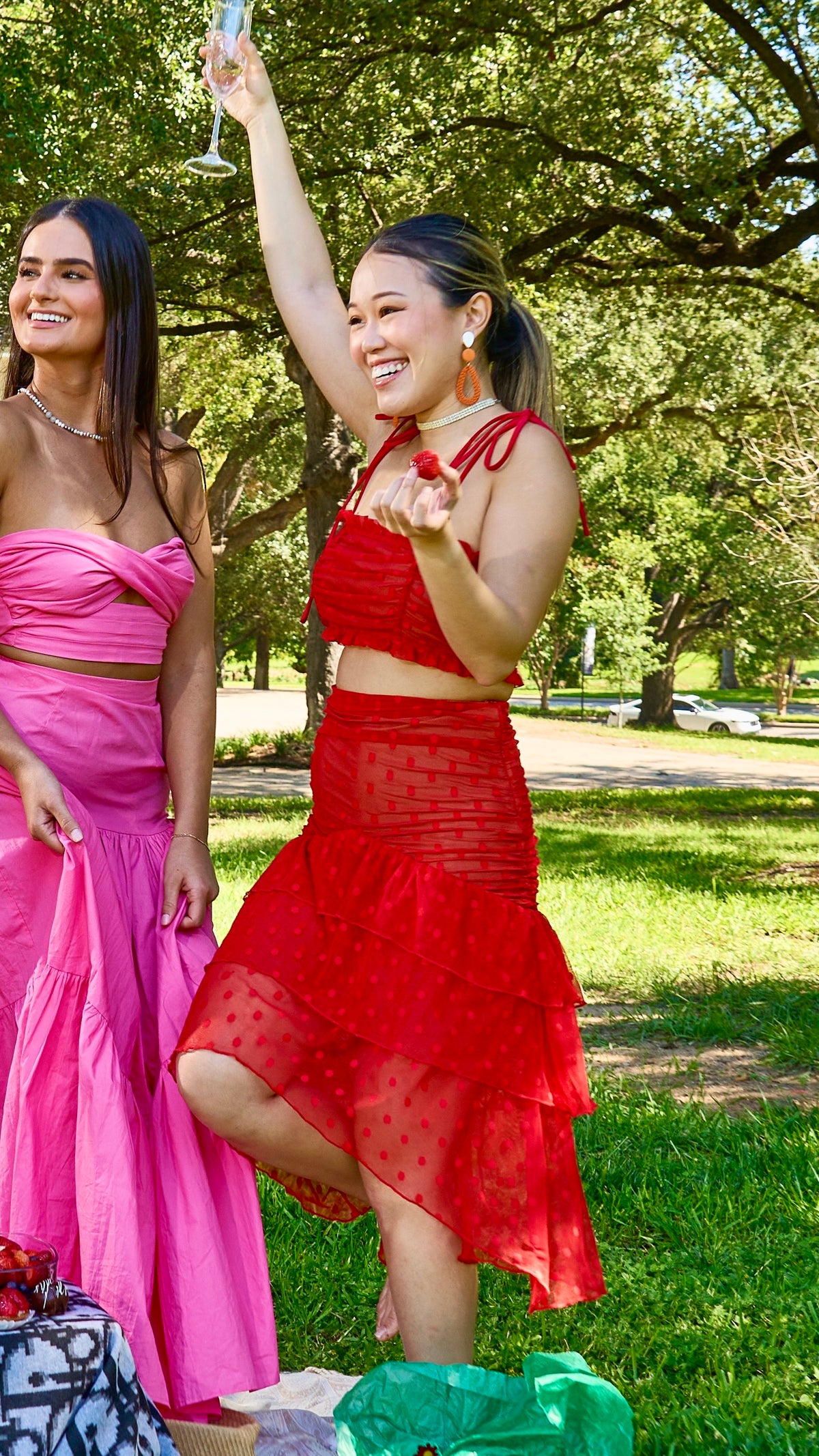 Majorelle Red Set (Top & Skirt)