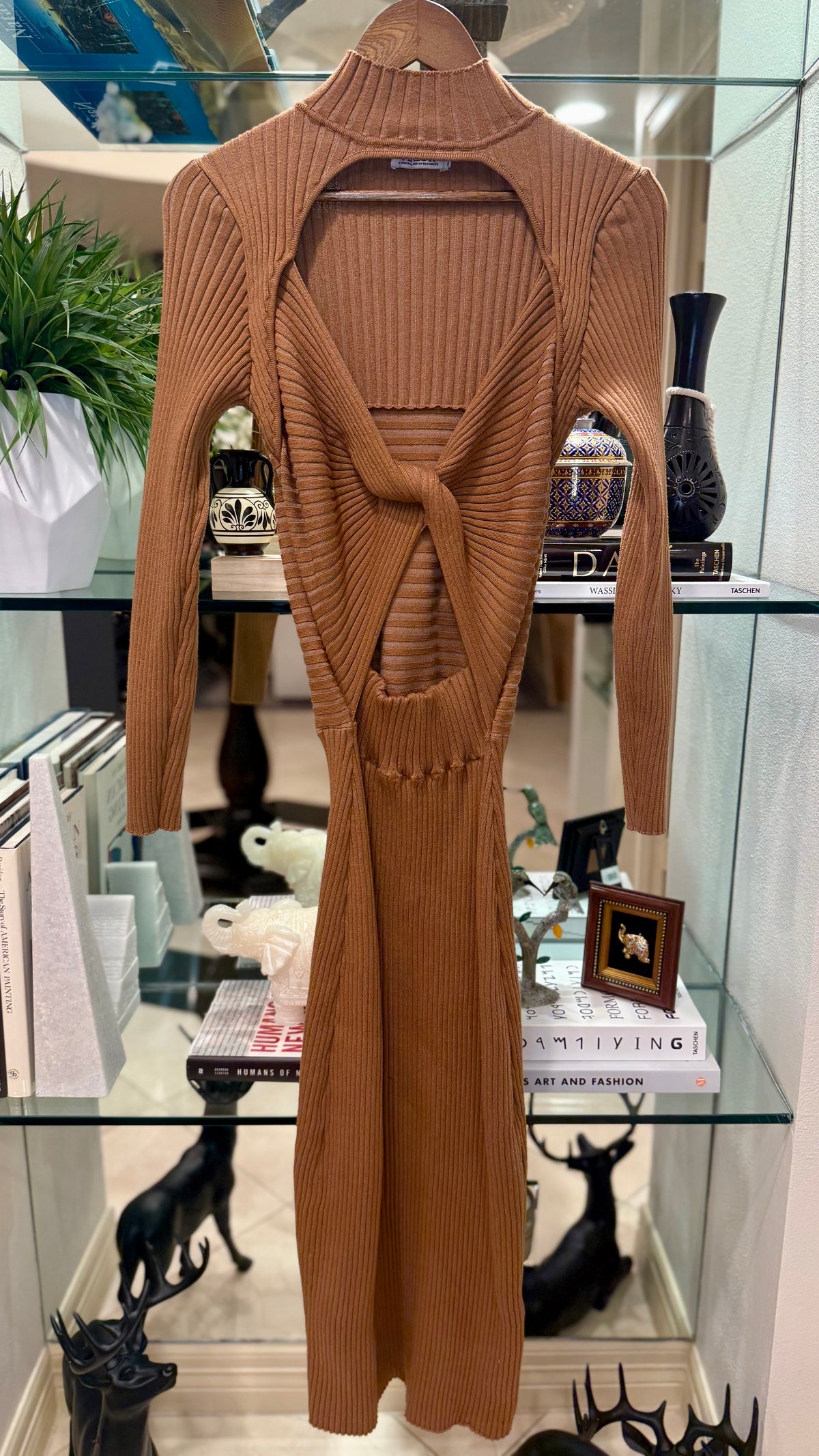 Amur Guadalupe Ribbed Knit Cutout Dress