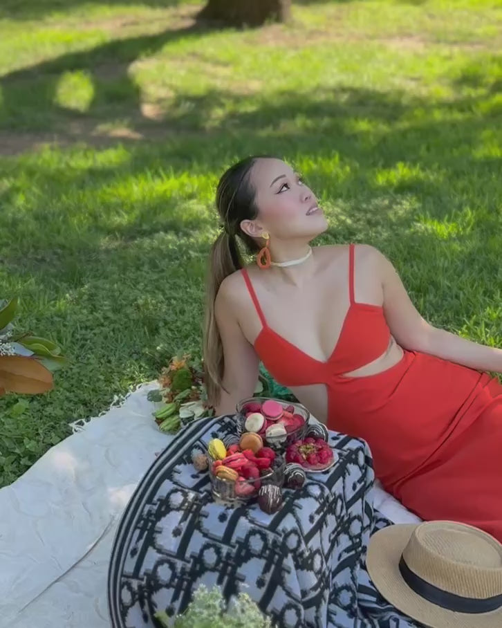 Michael Costello + Revolve Cotton Orange Mini Dress