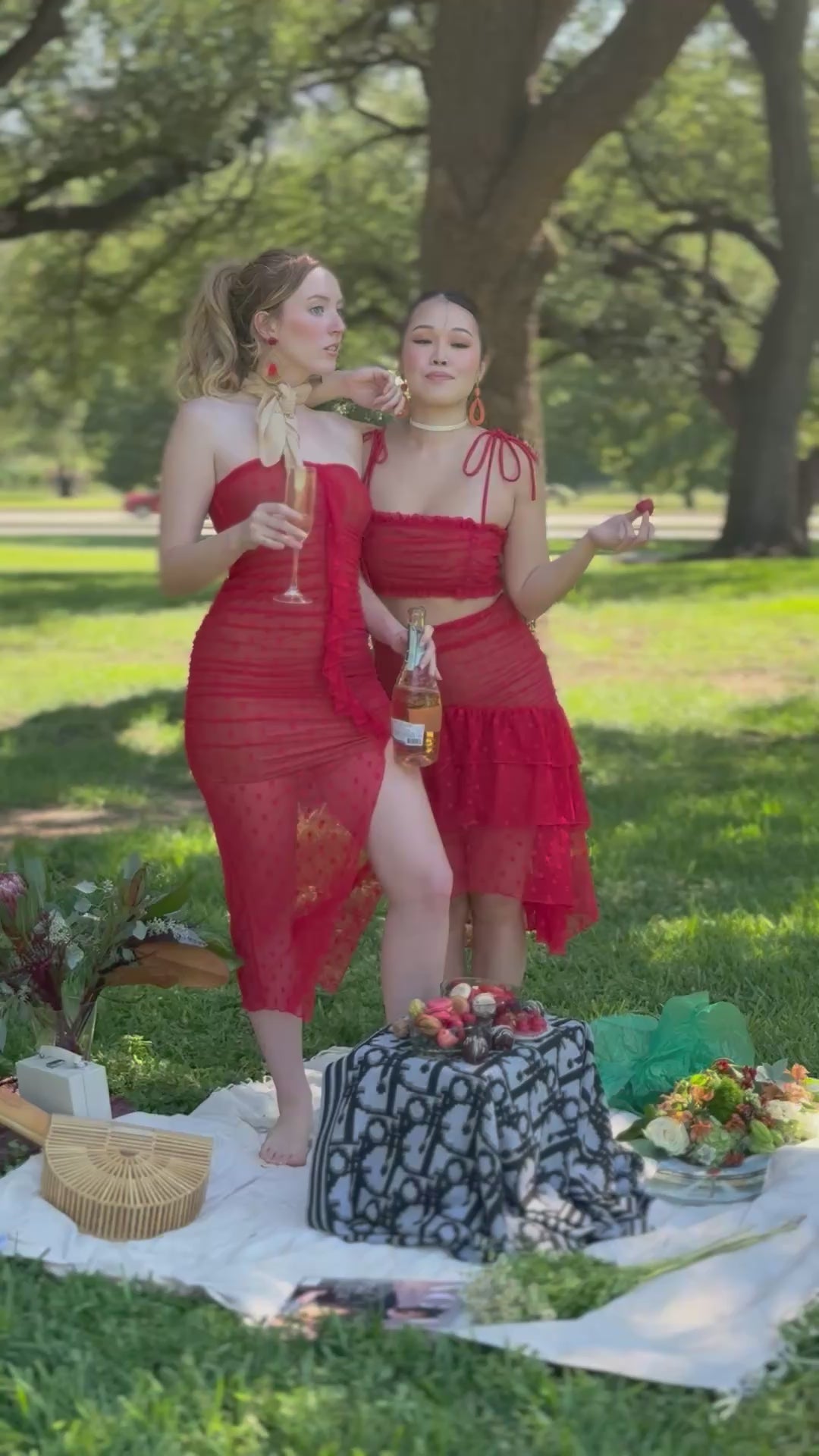 Majorelle Red Set (Top & Skirt)